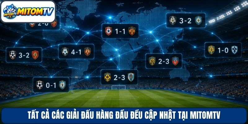 Tất cả các giải đấu hàng đầu đều cập nhật tại Mitomtv